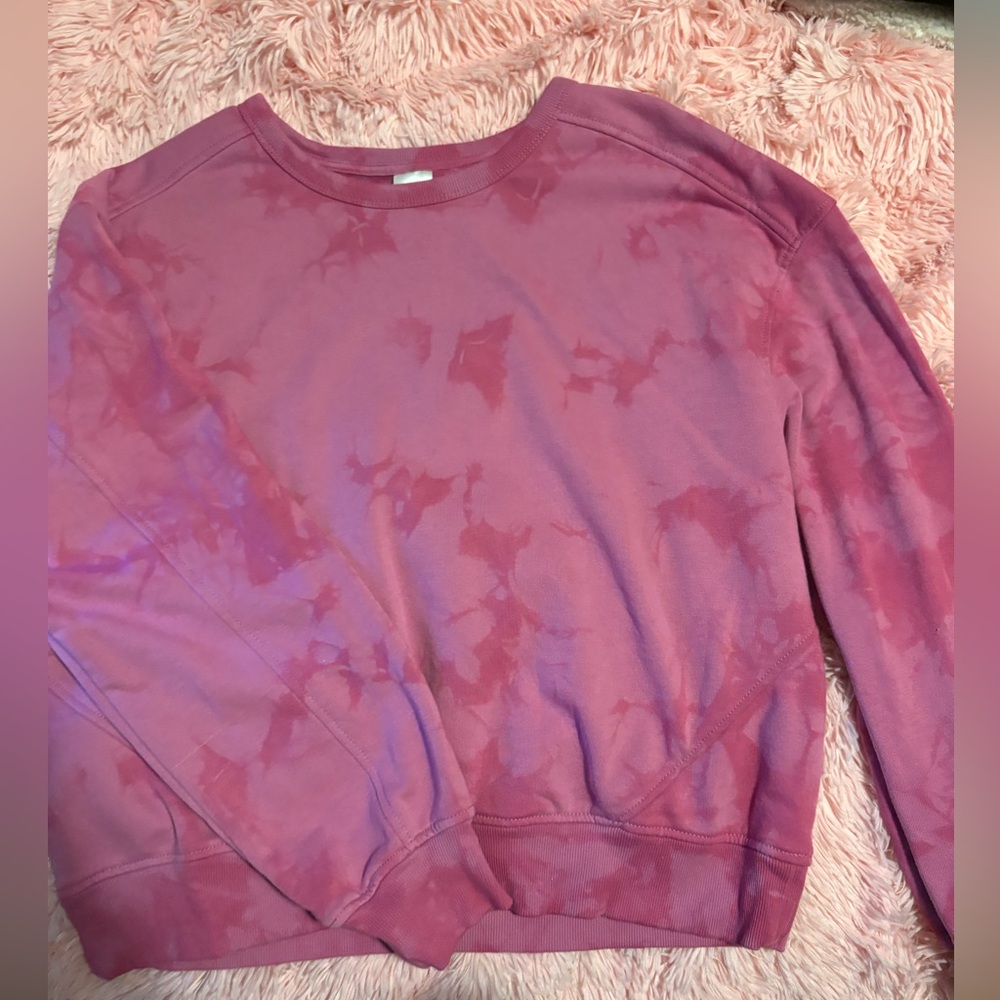 Purple/Pink tie dye cropped crewneck! Size large.